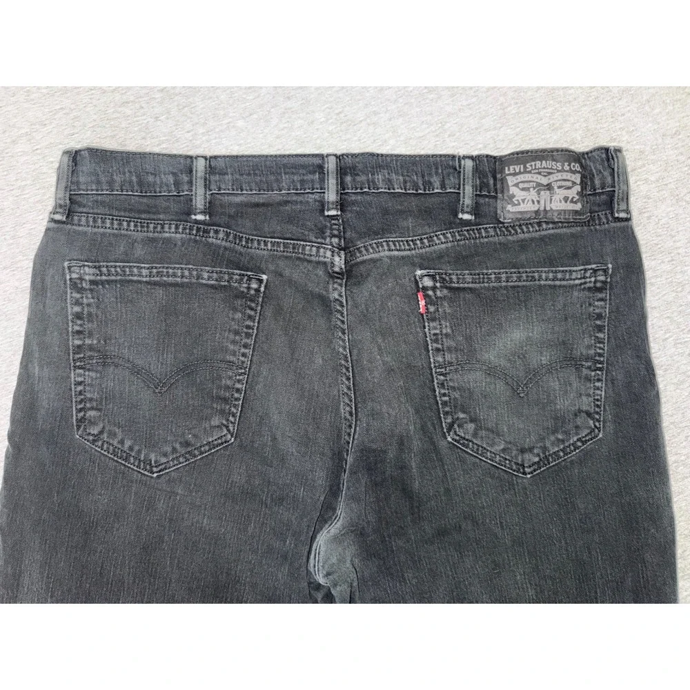 Levi 541 Mens Athletic Taper Jeans Black Wash Size 38x34 Very Soft Buttery Feel
